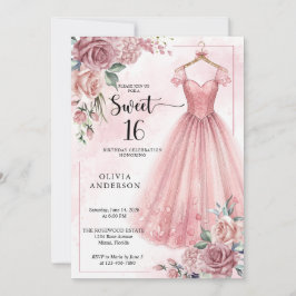 Staubrosa Sweet 16 Blumenkleid Einladung