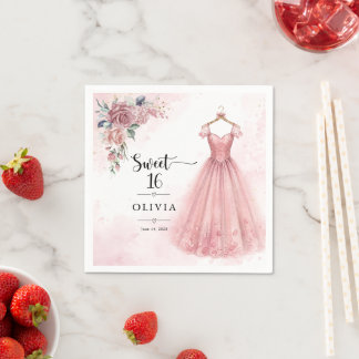 Staubrosa Sweet 16 Blumenkleid Servietten