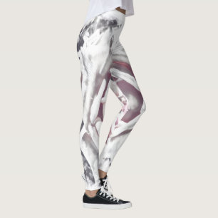 Staubrosa und Holzkohle-Aquarell-Rosen-Leggings Leggings