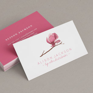 Staubrosafarbener Magnolien-Lippenstift-Großhändle Visitenkarte