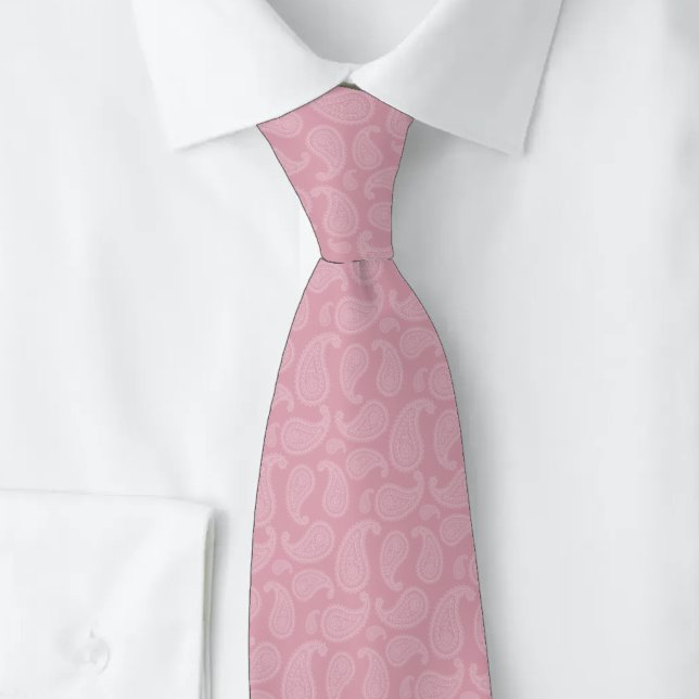 Staubrosafarbenes Paisley Krawatte (Von Creator hochgeladen)
