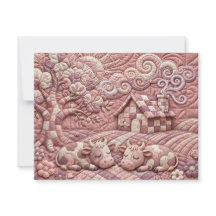 Staubrosafarbenes, reizvolles, quiltartiges Patchw