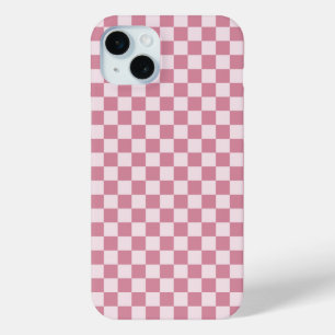 Staubrosafarbenes Schachbrettmuster Case-Mate iPhone Hülle