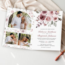 Staubrosen in Rosa Alles in Einem QR-Code Hochzeit