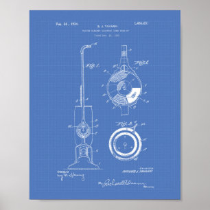 Staubsauger 1924 Patent Art Blueprint Poster
