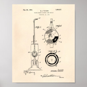 Staubsauger 1924 Patent Art Old Peper Poster