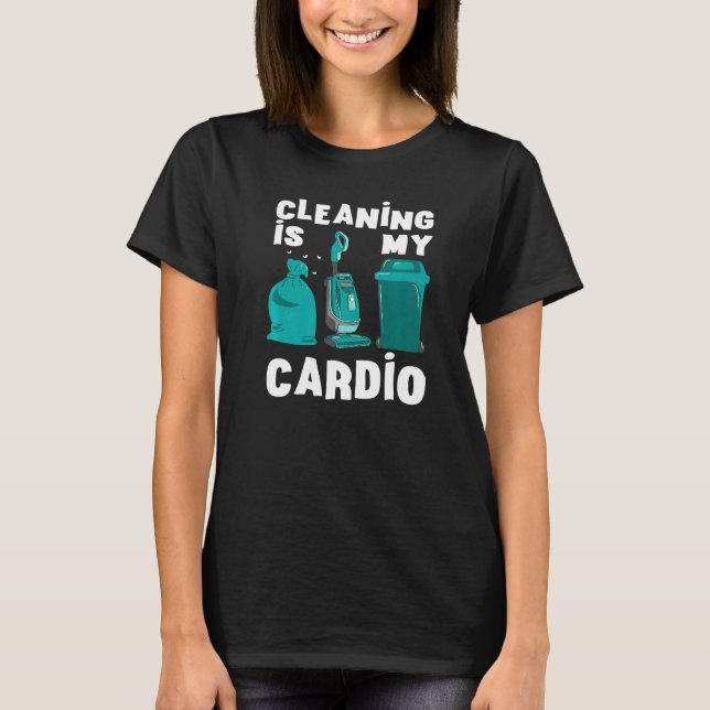 Staubsauger Cardio Reinigung Papierkorb Mülleimer T-Shirt (Vorderseite)