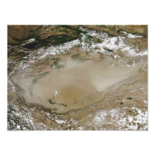 Staubsturm in der Taklimakan-Wüste, China Western Fotodruck