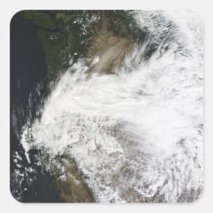 Staubsturm in Ostwashington, USA Quadratischer Aufkleber