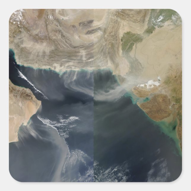 Staubstürme Quadratischer Aufkleber (Vorderseite)