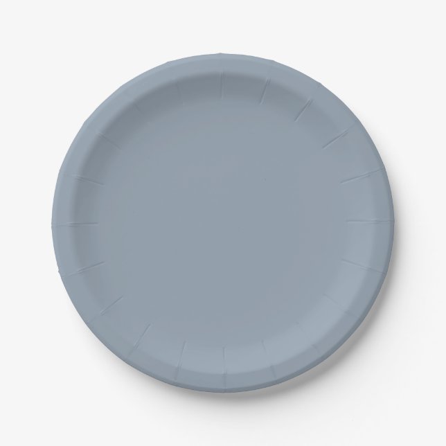 Staubtauben-Blaufarbe Pappteller (Vorderseite)