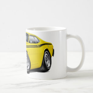 Staubtuch-Gelb-Schwarzes Auto 1970-74 Kaffeetasse