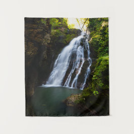 Stauender Wasserfall mit Sonnenlicht Wandteppich