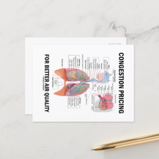 Staugebühren für eine bessere Luftqualität Postkarte