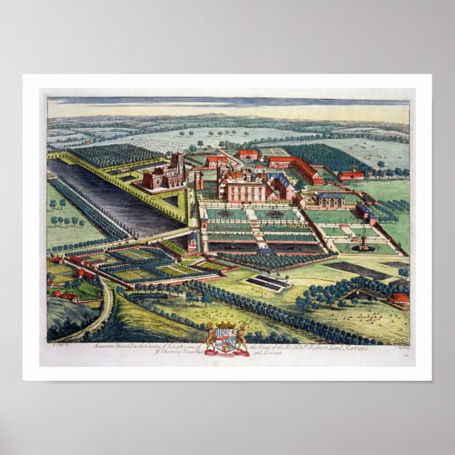 Staunton Harold in the county of Leicester engrave Poster (Vorne)