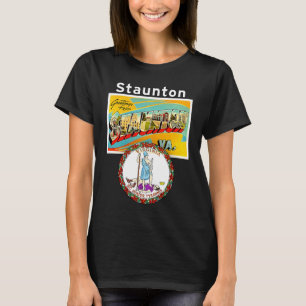 Staunton Virginia VA Großbuchstabe Postkarte Staat T-Shirt