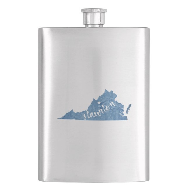 Staunton Virginia Wood Grain Flachmann (Vorderseite)