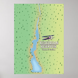 Stausee Kuchurhan Ukraine & Moldau Karte Poster