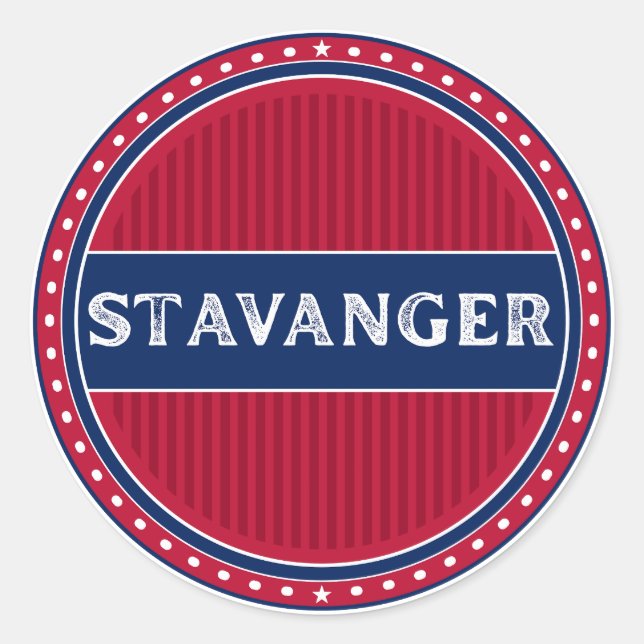 Stavanger City Pride Emblem – Norwegian Identity Runder Aufkleber (Vorderseite)