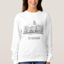 Stavanger Norwegen Beautiful Streetscape Zeichnend