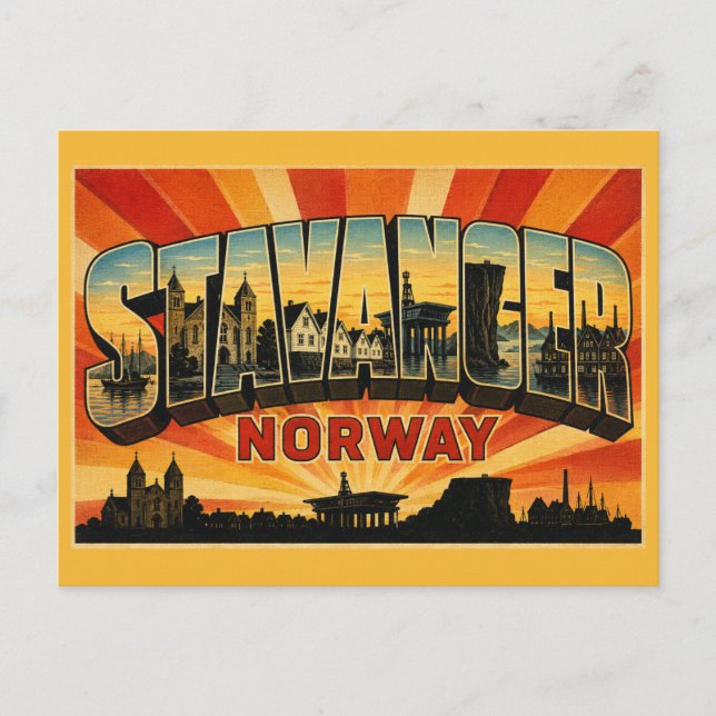 Stavanger Norwegen Preikestolen Postkarte (Vorderseite)