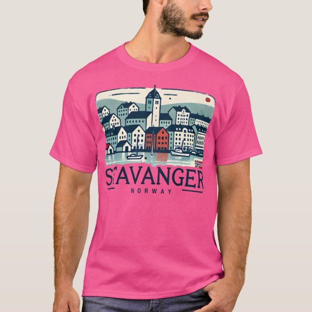 Stavanger Norwegen T-Shirt (Vorderseite)