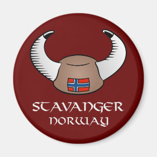 Stavanger Norwegen Viking Hat Magnet