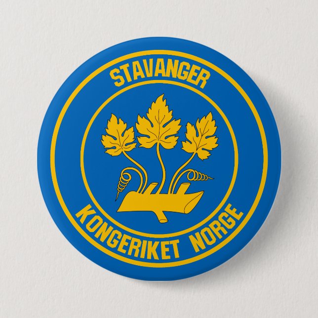 Stavanger Round Emblem Button (Vorderseite)