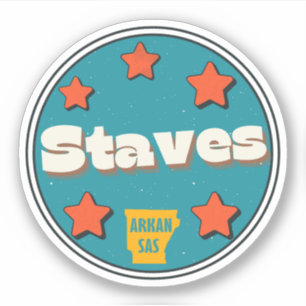 Staves, Arkansas Sticker