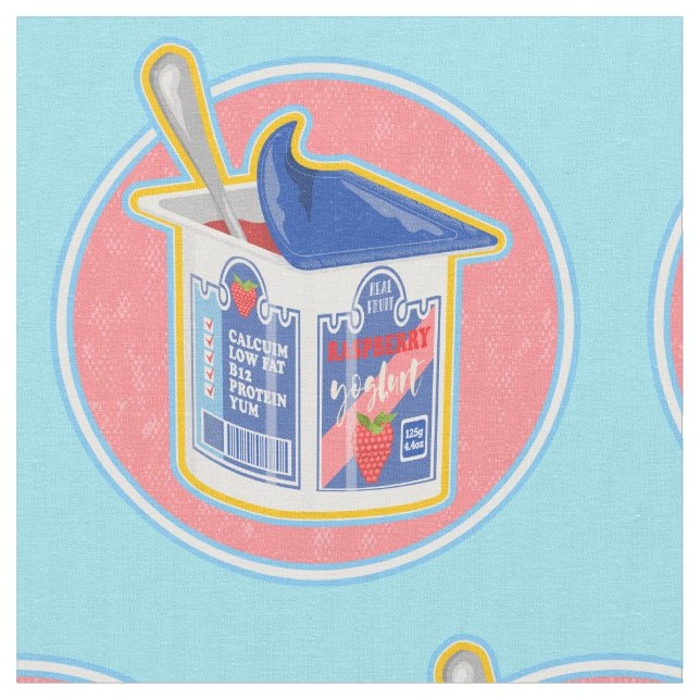 Stawberry Jogurt Stoff (Nahaufnahme)