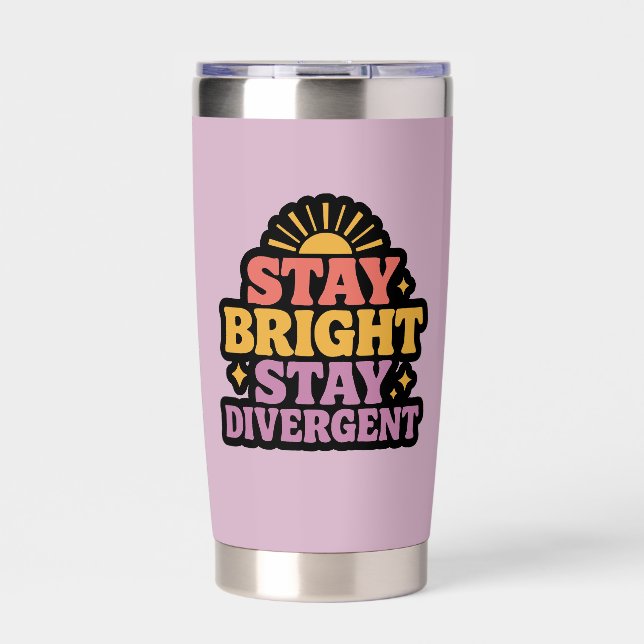 Stay Bright, Stay Divergent Thermobecher (Vorderseite)