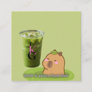 Stay Calm Like a Capybara Telefonnummerkarte