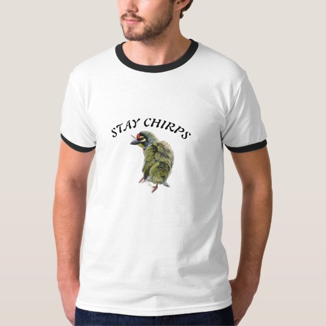 Stay Chirps Barbet Bird Nature Men T-Shirt (Vorderseite)