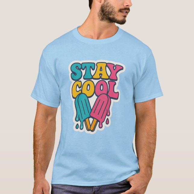 Stay Cool – Retro Summer Popsicle T-Shirt (Vorderseite)