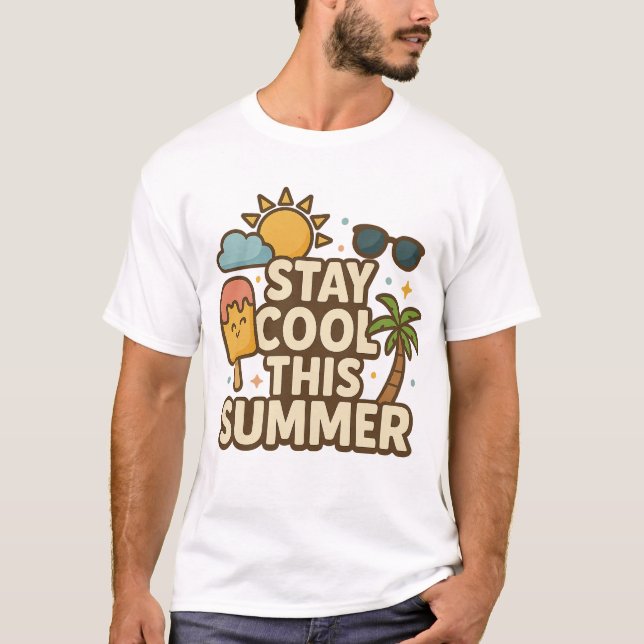 Stay Cool This Summer - Cute Summer Ice Cream Tee (Vorderseite)