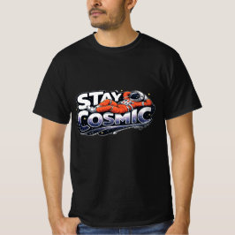 Stay Cosmic Astronaut Space Graphic T-Shirt 