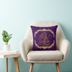Stay Creative Gold Line Art Kissen 16x16   
