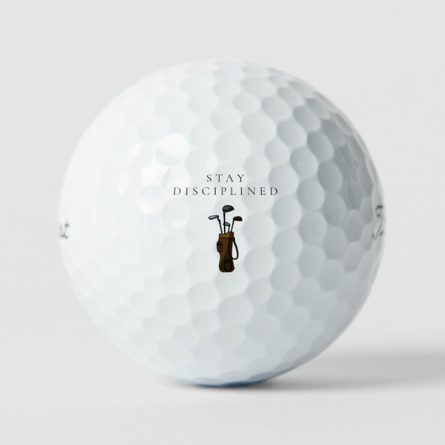 'Stay Disciplined' Mindset Motivational Gift  Golfball (Vorderseite)