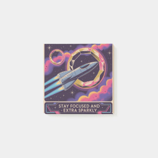 Stay Focused And Extra Sparkly Post-it Klebezettel