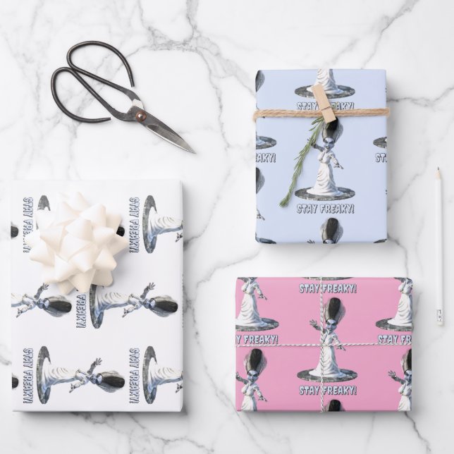 Stay Freaky! Bride of Frankenstein Geschenkpapier Set (Vorderseite)