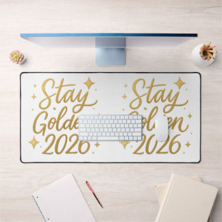Stay Golden 2026 – Inspiring Office Mouse Pad Schreibtischunterlage