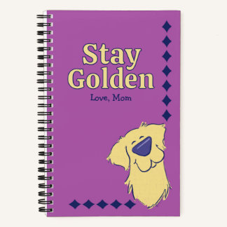 "Stay Golden" Golden Retriever Personalized Custom Notizbuch