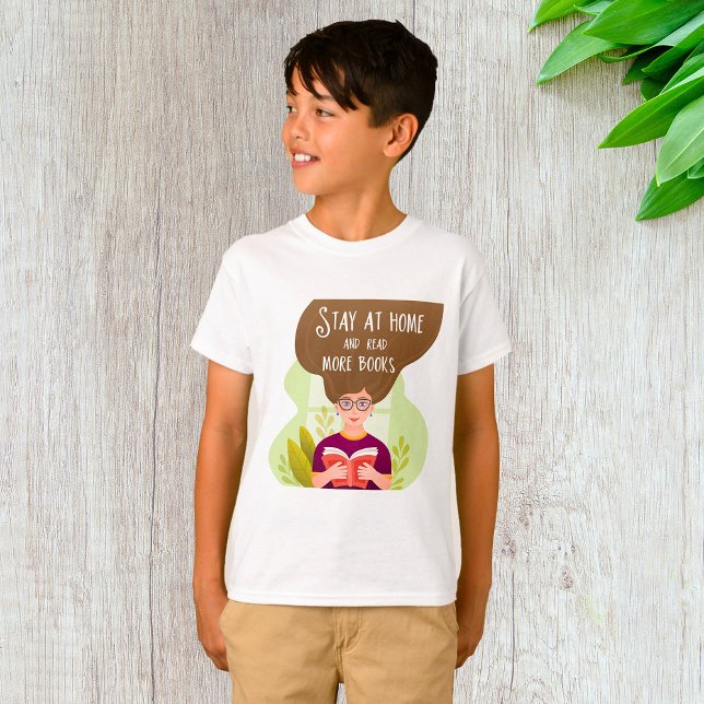 Stay Home Read More Books Book Lover T-Shirt (Von Creator hochgeladen)