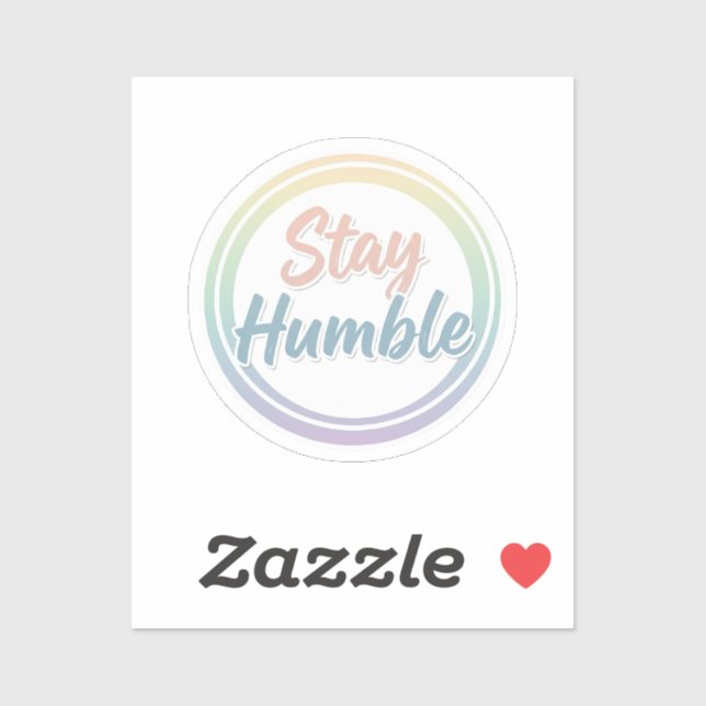 Stay Humble Pastel Quote Circle design  Aufkleber (Blatt)