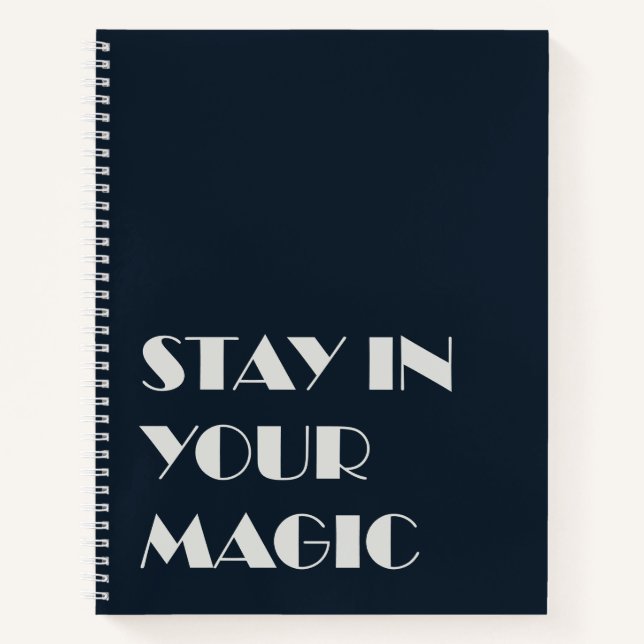 Stay In Your Magic Minimalist Notebook Notizbuch (Vorderseite)