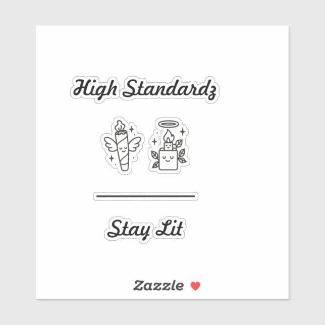 Stay lit sticker (Blatt)