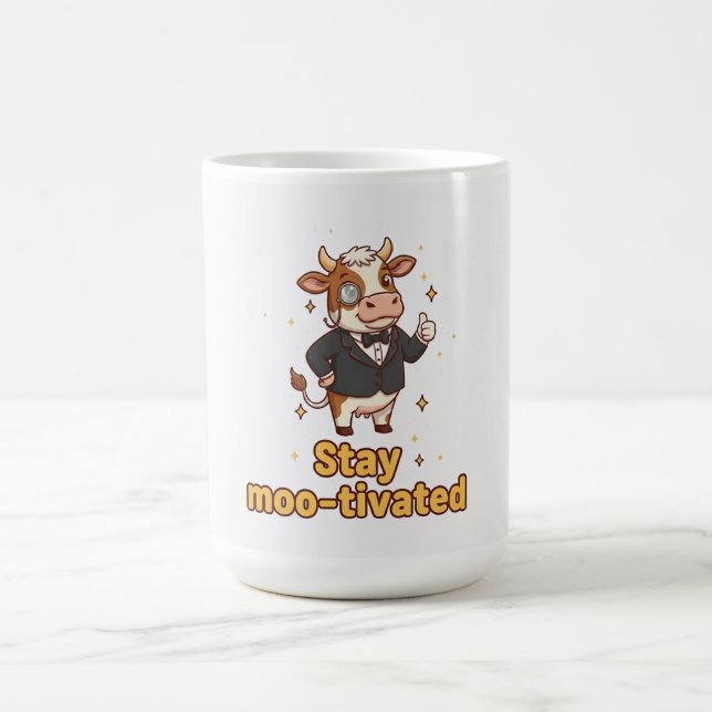 Stay Motivated Cow Mug Kaffeetasse (Mittel)