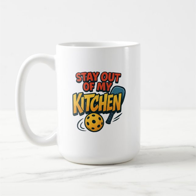 Stay Out of My Kitchen Premium Kaffeetasse (Links)