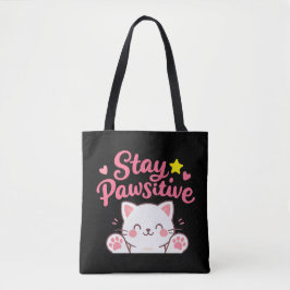Stay Pawsitive – Cute Cat Motivational Quote Desig