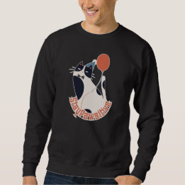 Stay Pawsitive Dapper Tuxedo Cat Motivational Swea Sweatshirt